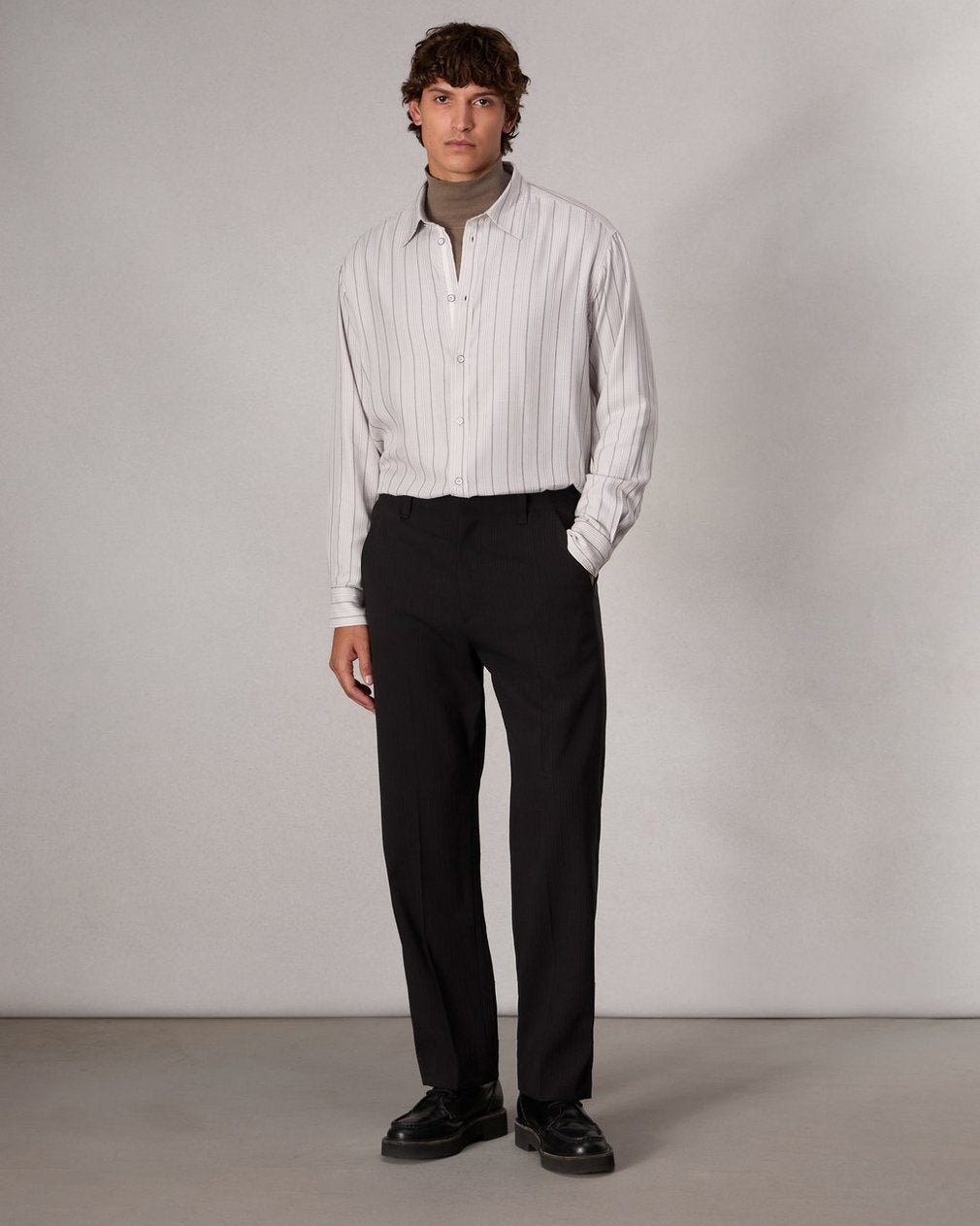 Matthew Striped Shirt - White Stripe