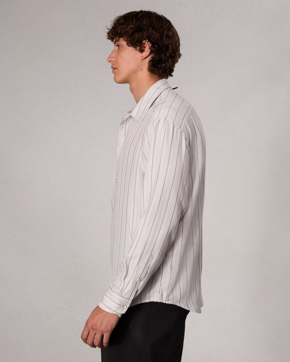 Matthew Striped Shirt - White Stripe