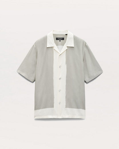 Avery Relaxed Fit Painterly Print Woven Shirt - Tan Anthony Print