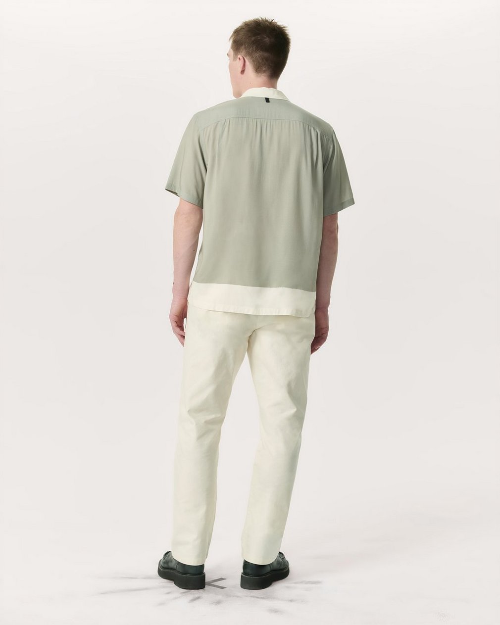 Avery Relaxed Fit Painterly Print Woven Shirt - Tan Anthony Print