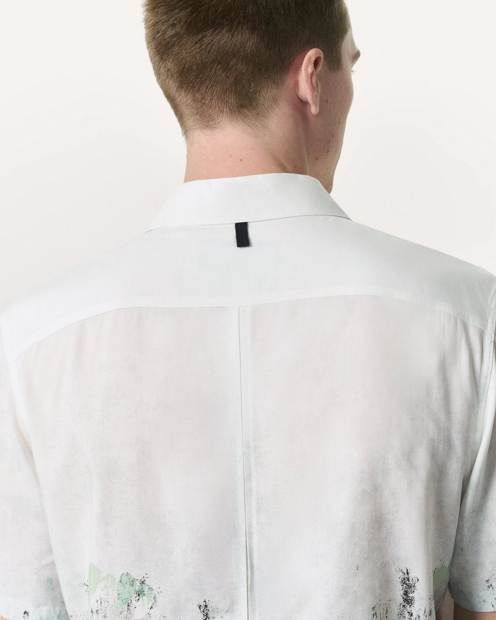 Relaxed Fit Dalton Paint Splatter Shirt - White Paint