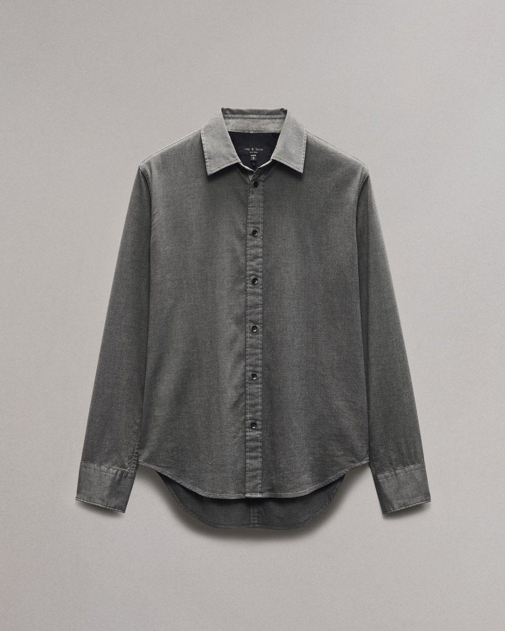 Tomlin Stretch-Cotton Dobby Shirt - Dark Grey