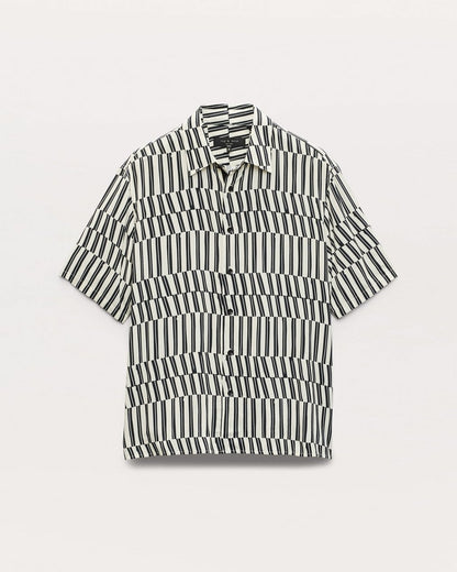 Dalton Printed Shirt - Blue & White Joff Print