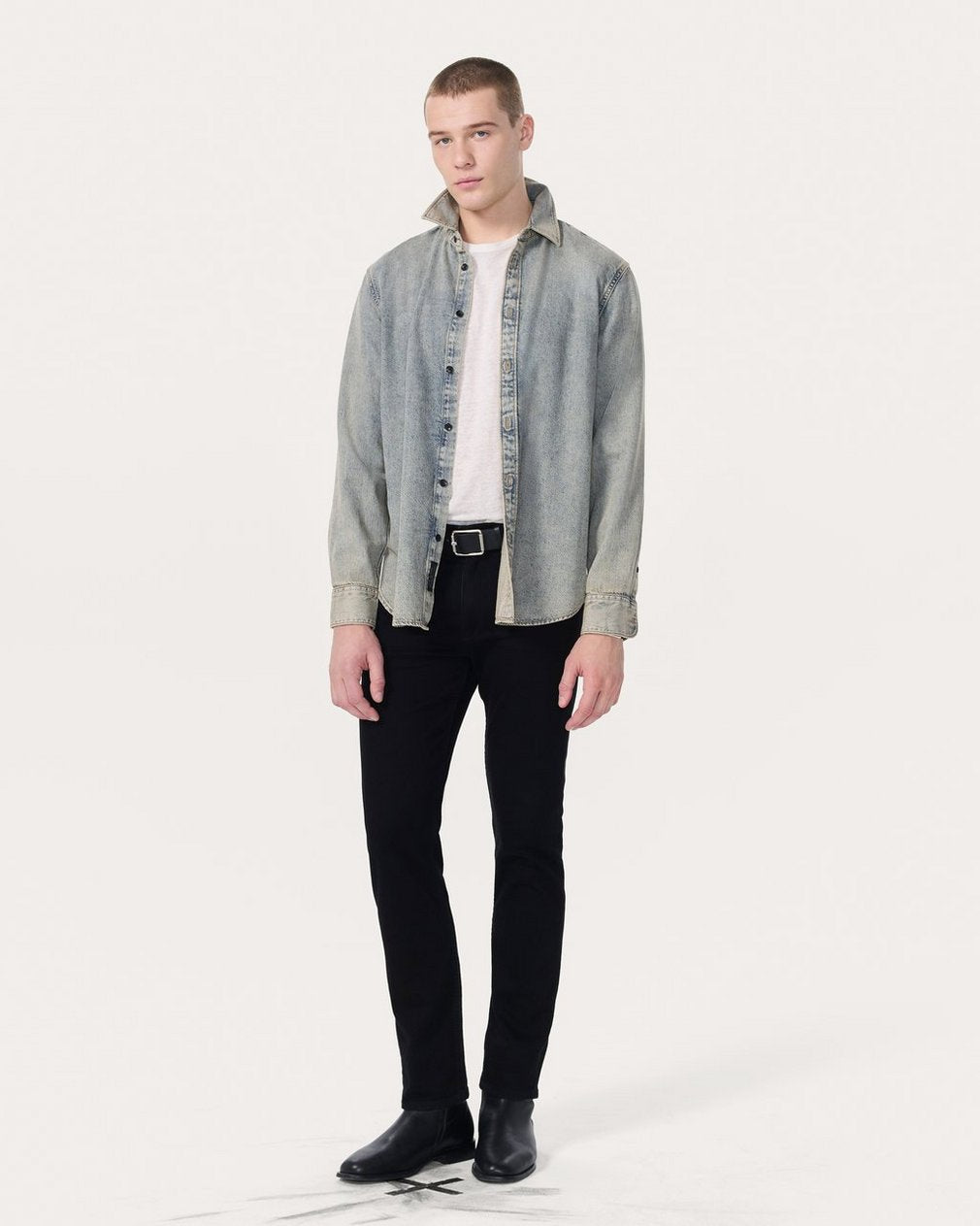 Finch Denim Shirt - Worn Bleach