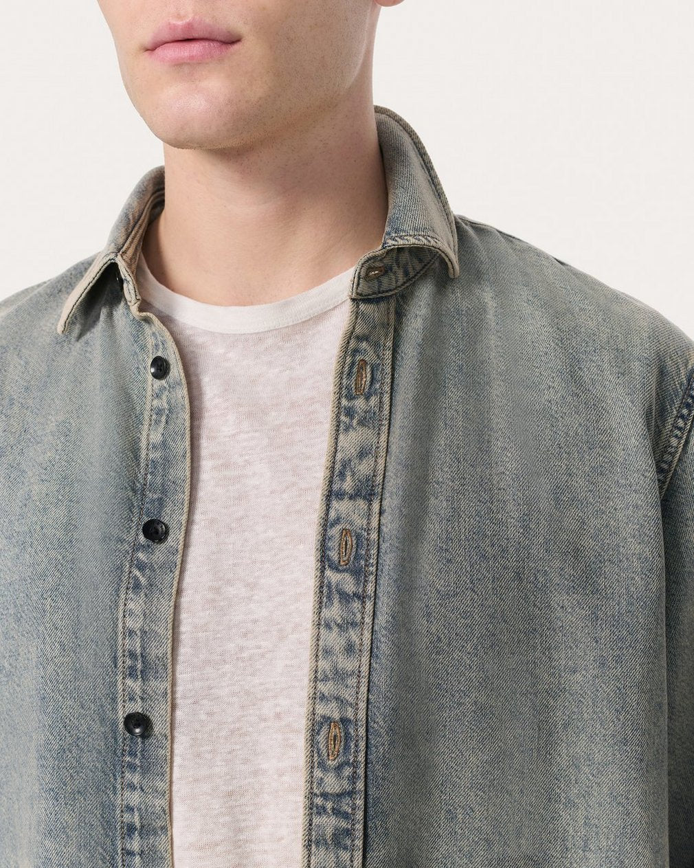 Finch Denim Shirt - Worn Bleach