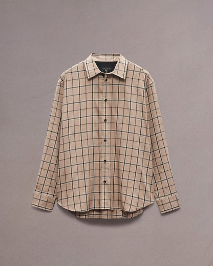 Matthew Flannel Shirt - Taupe Plaid