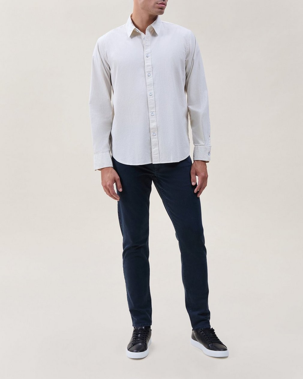 Griffin Poplin Striped Shirt - White Multi