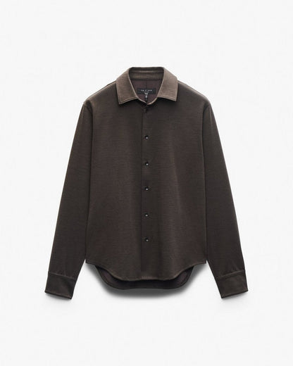 Tomlin Merino Wool Knit Shirt - Stonewall