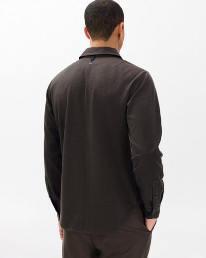 Tomlin Merino Wool Knit Shirt - Stonewall