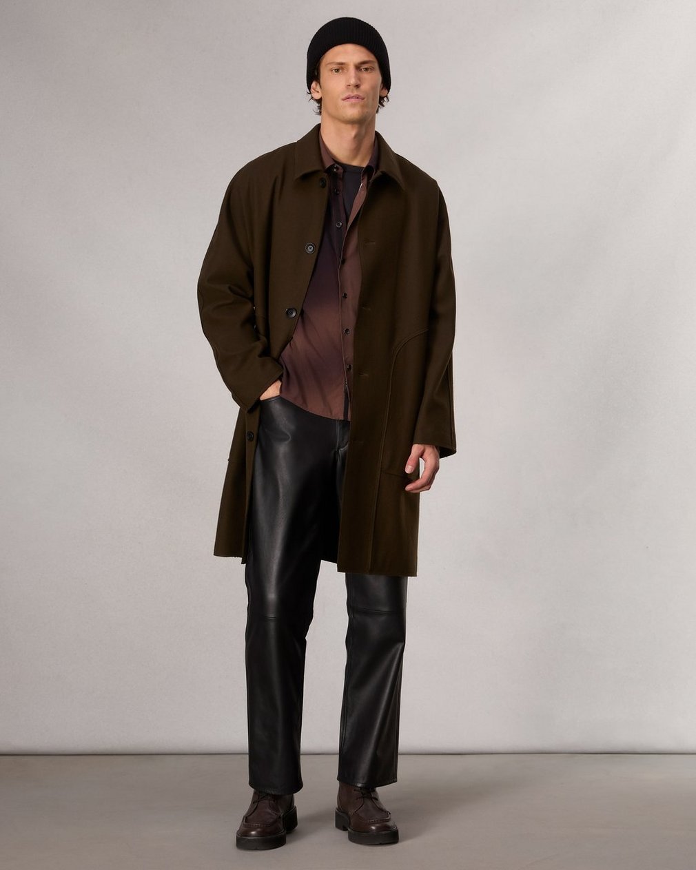 Dalton Printed Shirt - Brown Gradient