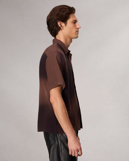 Dalton Printed Shirt - Brown Gradient