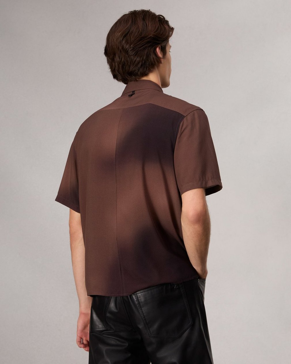 Dalton Printed Shirt - Brown Gradient