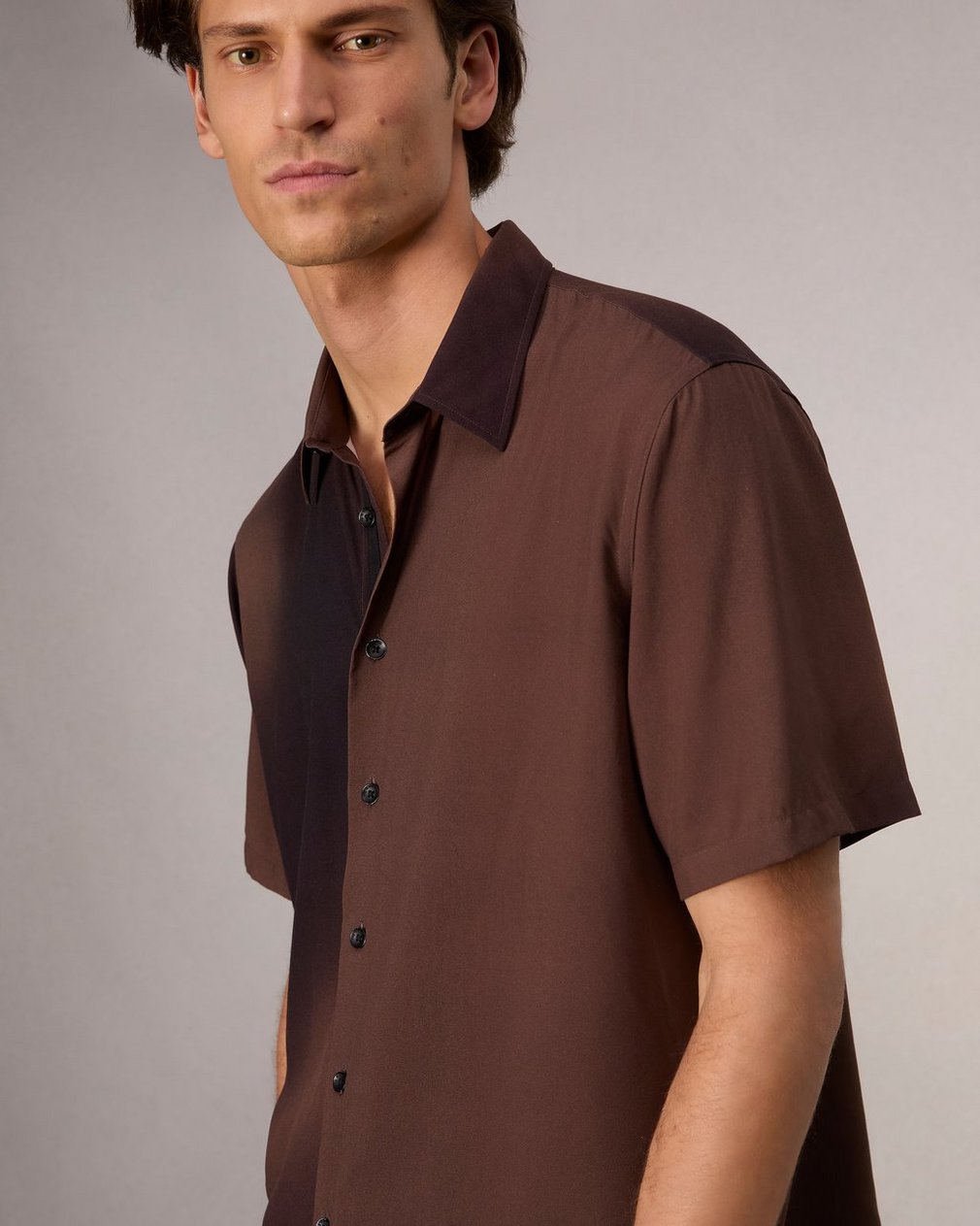 Dalton Printed Shirt - Brown Gradient