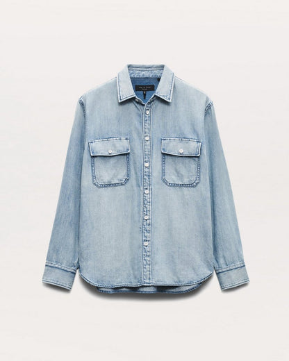Relaxed Fit Featherweight Denim CPO Overshirt - Fletcher