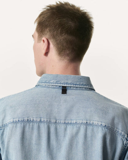 Relaxed Fit Featherweight Denim CPO Overshirt - Fletcher