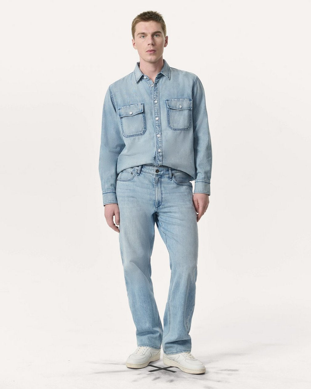 Relaxed Fit Featherweight Denim CPO Overshirt - Fletcher