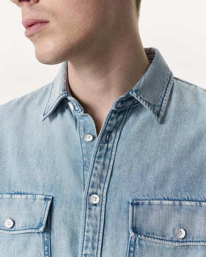 Relaxed Fit Featherweight Denim CPO Overshirt - Fletcher