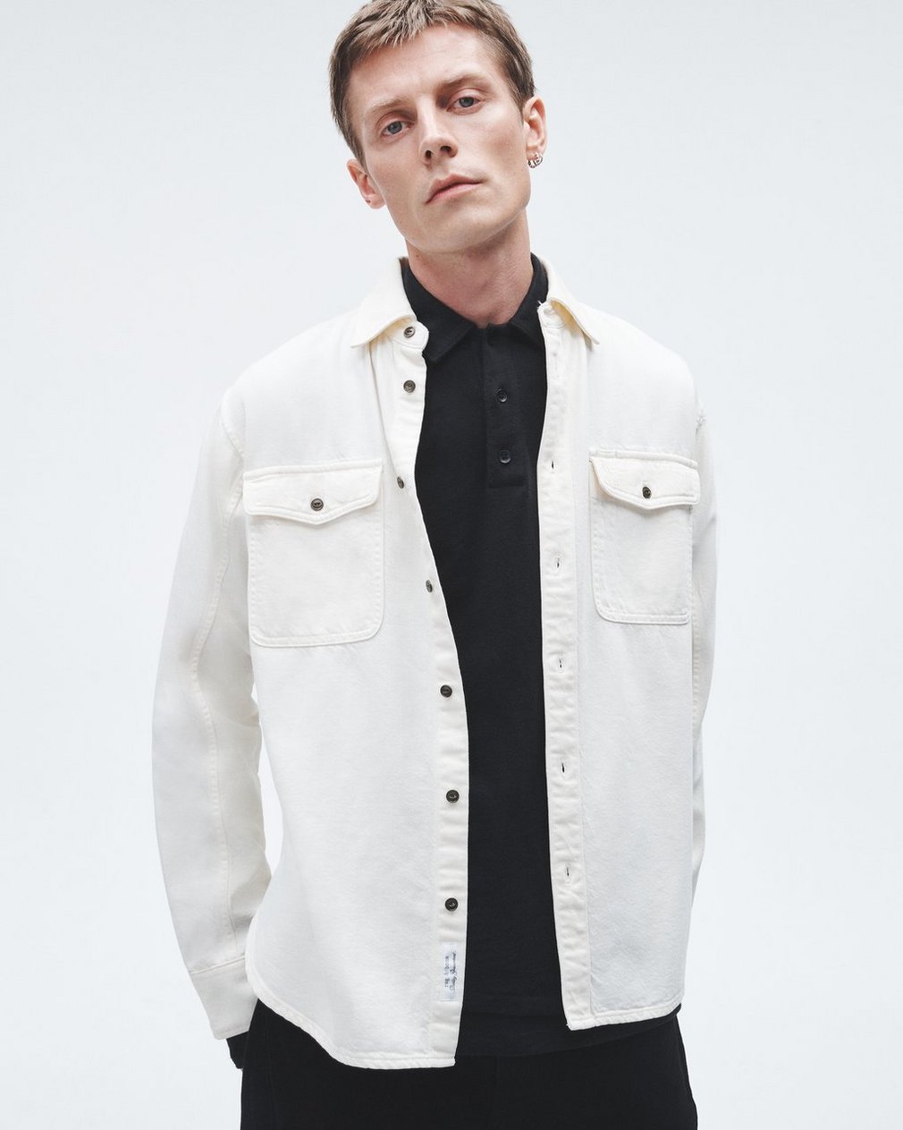 Featherweight Denim Shirt - Ecru