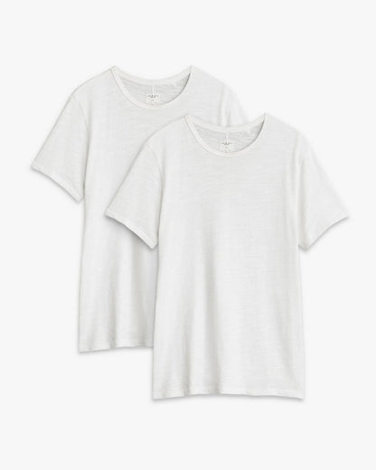 Two-Pack Classic Flame Tee - White