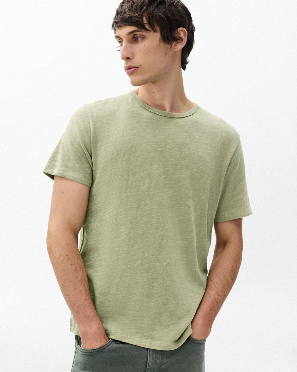 Classic Flame Tee - Dry Moss