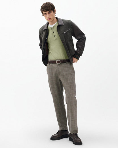 Classic Flame Henley - Dry Moss