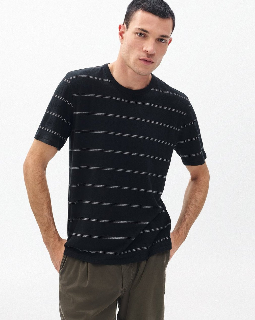 Classic Striped Tee - Black