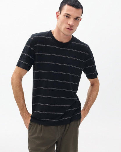 Classic Striped Tee - Black