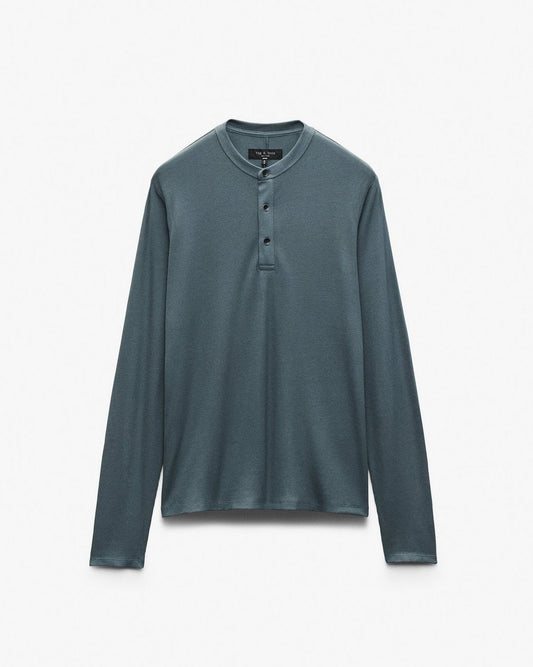 Tech Waffle Henley - Slate