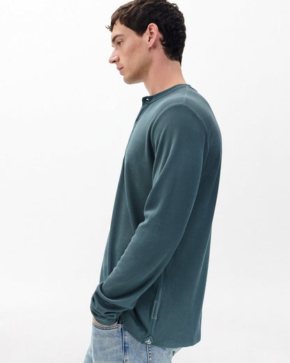 Tech Waffle Henley - Slate