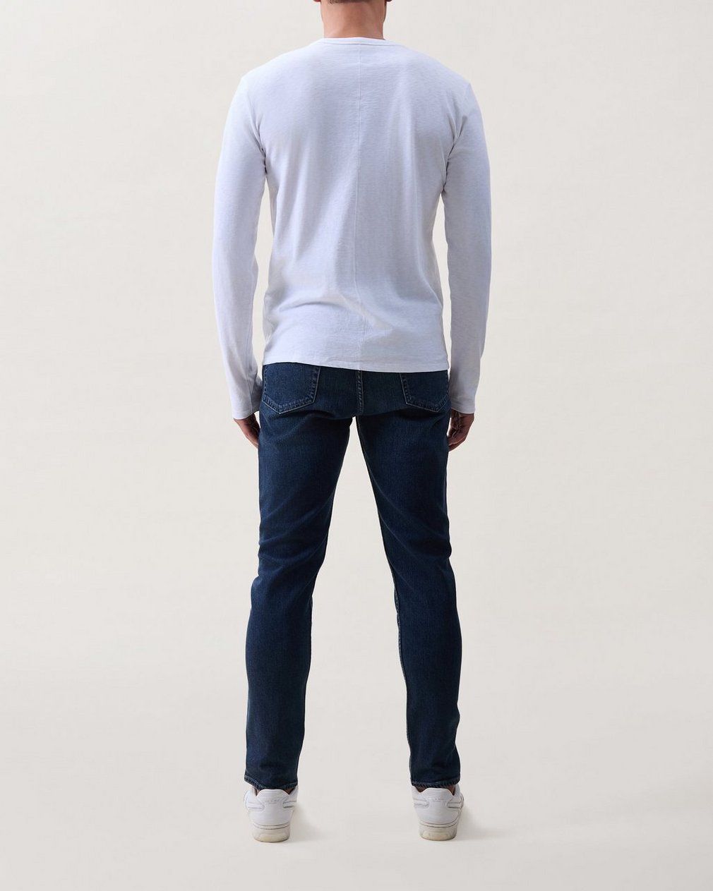 Classic Slub Cotton Long-Sleeve Tee - White