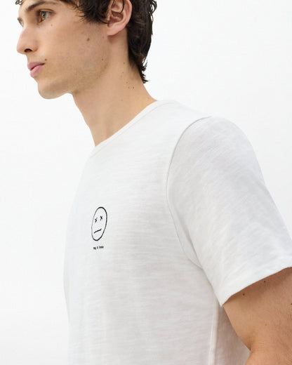 Sour Face Embroidered Tee - White