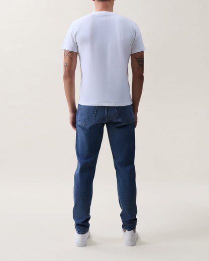 Classic Slub Cotton Henley - White