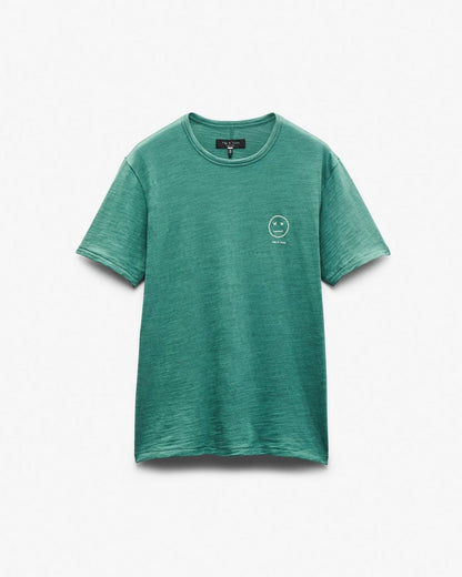 Sour Face Embroidered Tee - Pine Forest
