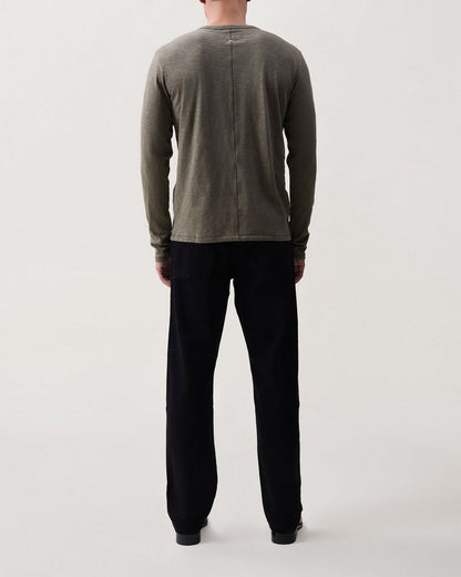 Classic Slub Cotton Long-Sleeve Tee - Olive
