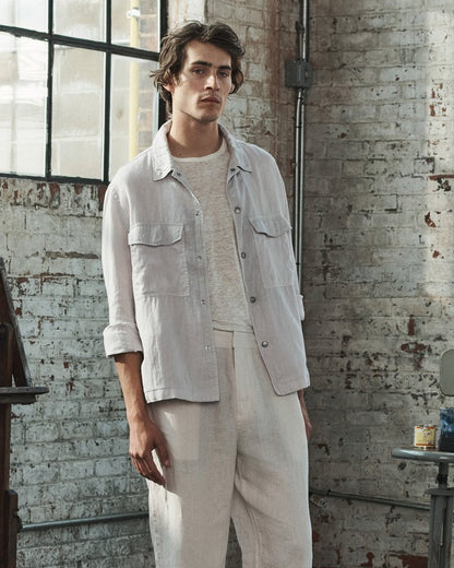 Classic Linen Tee - Chalk
