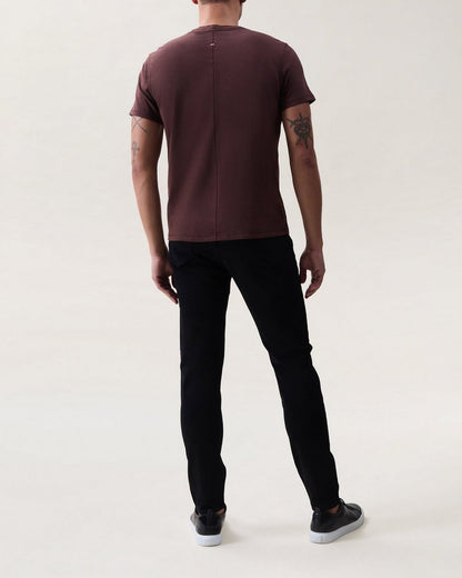 Classic Slub Cotton Henley - Espresso