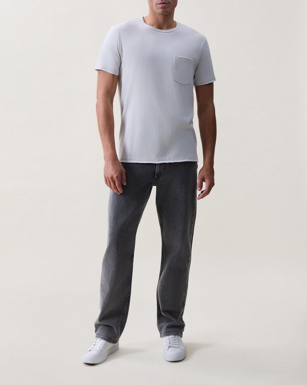 Matthew Pocket Tee - Natural Grey
