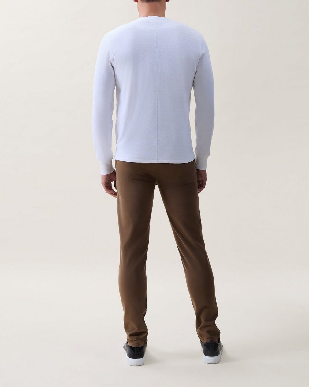 Classic Slub Cotton Long-Sleeve Henley - White