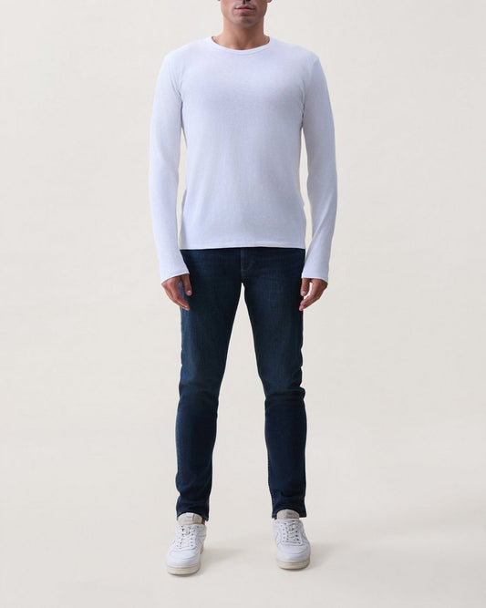 Classic Slub Cotton Long-Sleeve Tee - Pale Pine