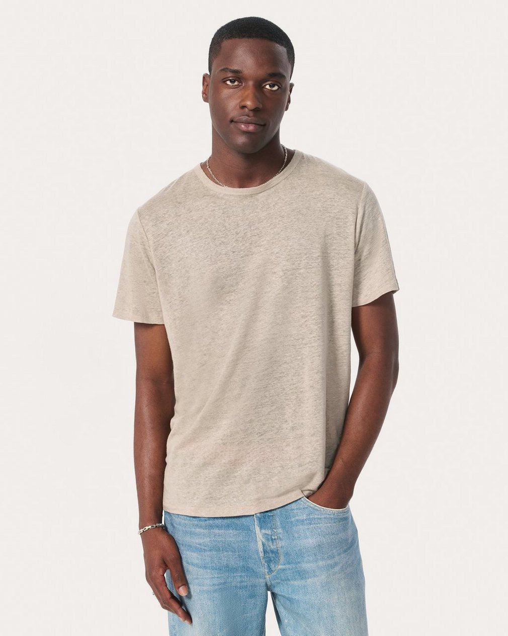 Classic Linen Tee - Aged Taupe
