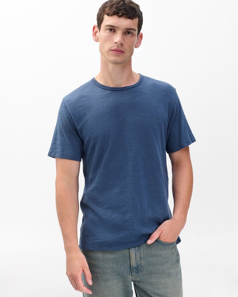 Classic Flame Tee - Worn Indigo