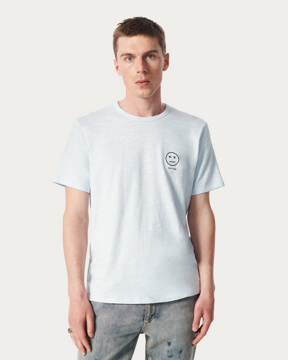 Sour Face Embroidered Tee - Arctic