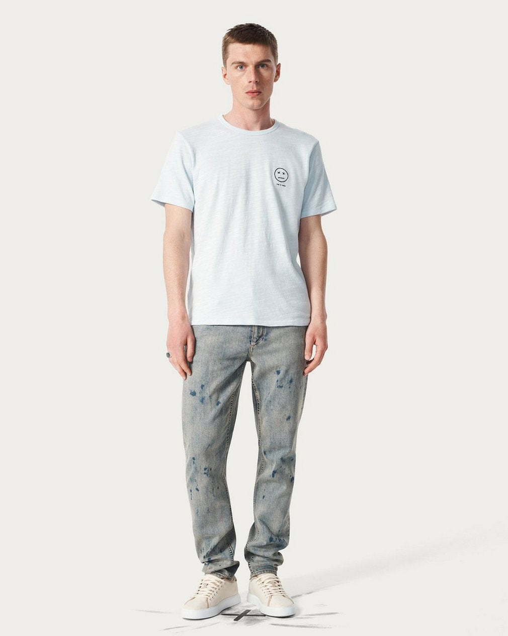 Sour Face Embroidered Tee - Arctic
