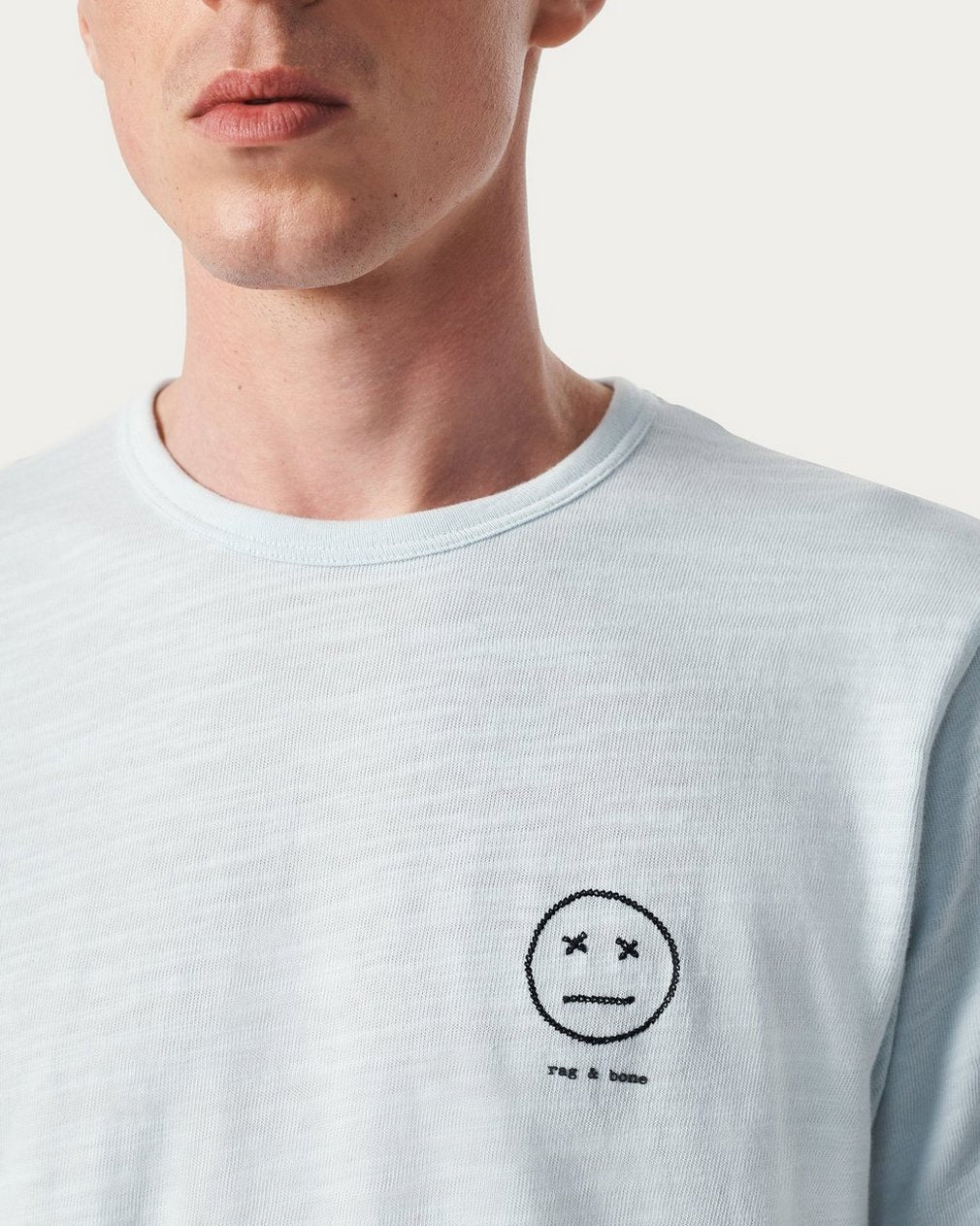 Sour Face Embroidered Tee - Arctic