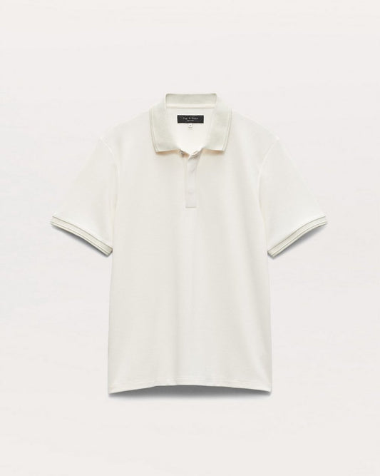 Tech Stretch Piqué Polo - Chalk