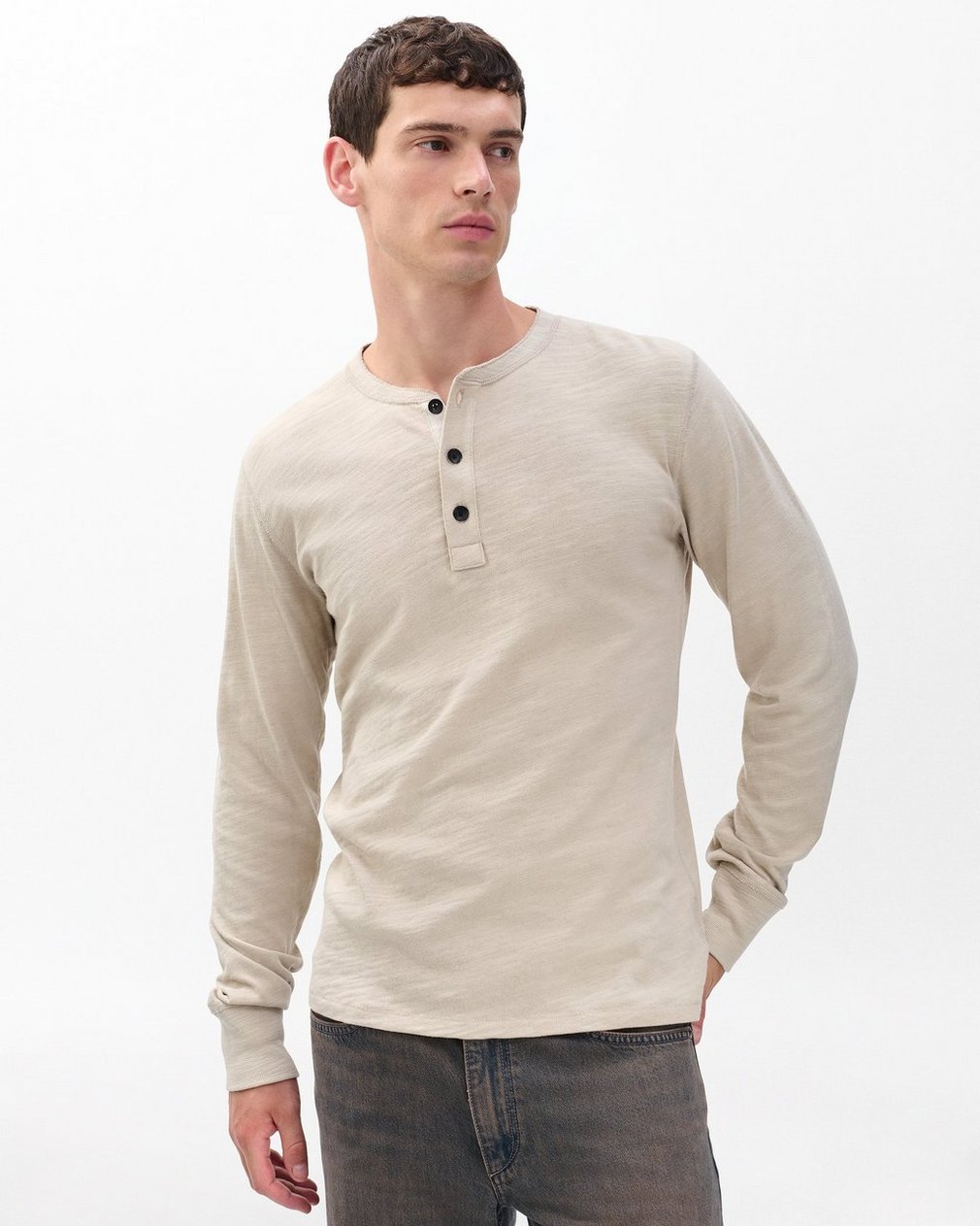 Classic Flame Henley - Dust