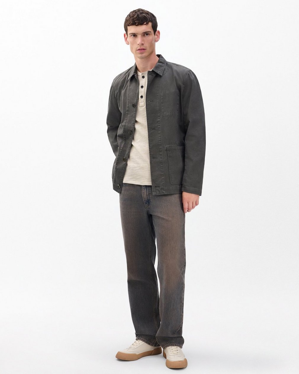 Classic Flame Henley - Dust