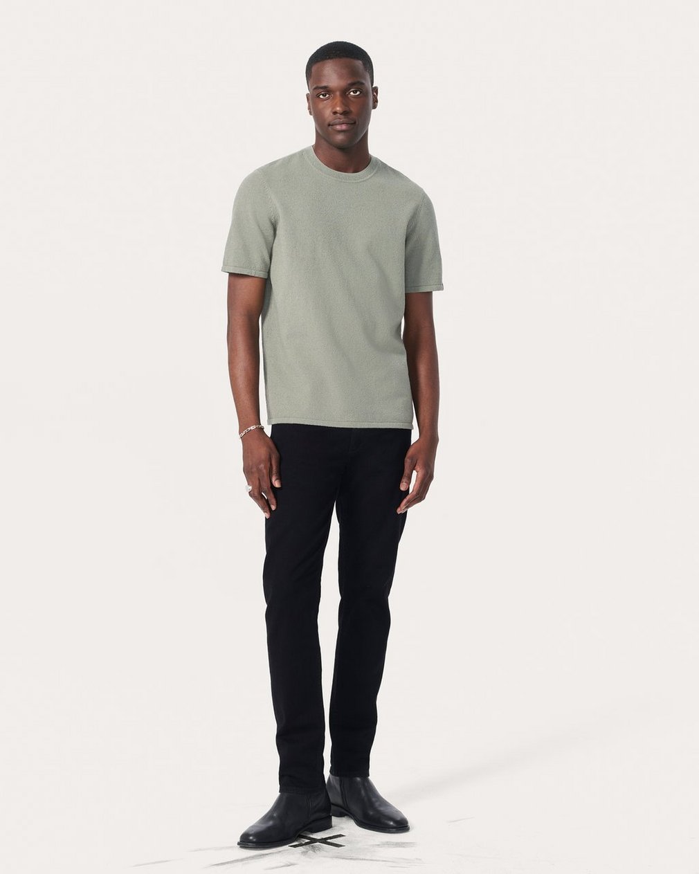 Zuma Knit Tee - Leaf Grey