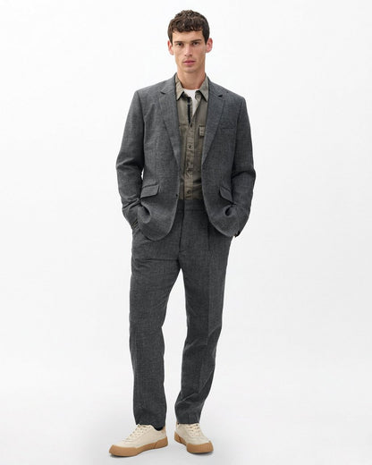 Butler Italian Houndstooth Blazer - Black/Grey