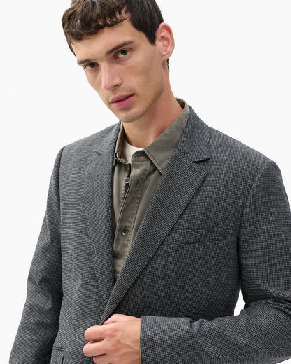 Butler Italian Houndstooth Blazer - Black/Grey